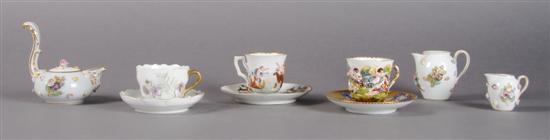 Appraisal: A Collection of Meissen Tea Articles Height of tallest inches