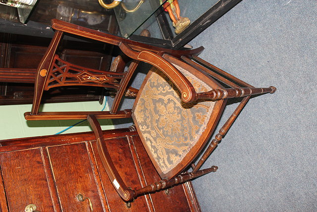 Appraisal: A QUANTITY OF OCCASIONAL FURNITURE to include an Edwardian inlaid