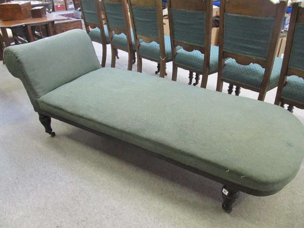 Appraisal: Victorian chaise longue