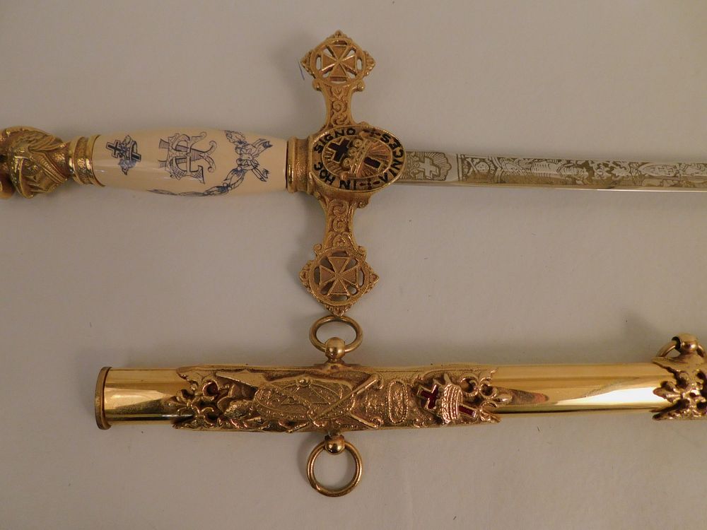 Appraisal: WM ROBERT TAYLOR FRATERNAL SWORD An elaborate Masonic Knights Templar