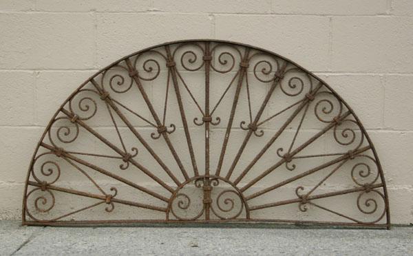 Appraisal: Cast iron architectural transom Victorian style arch H x W