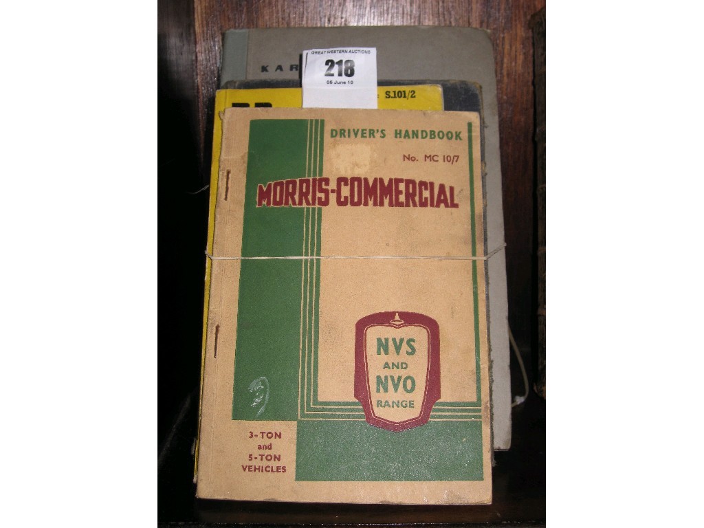 Appraisal: Lot comprising six motoring maintenance handbooks