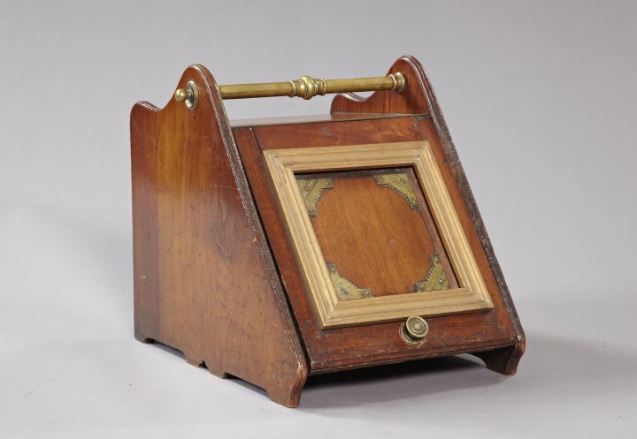 Appraisal: English Brass- and Giltwood-Mounted Mahogany Hod Carrier fourth quarter th