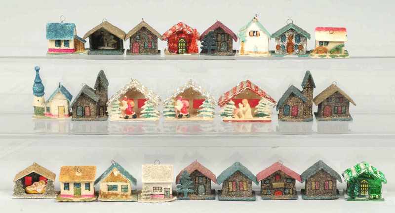 Appraisal: Lot of Small Christmas Houses Description Most are painted cardboard