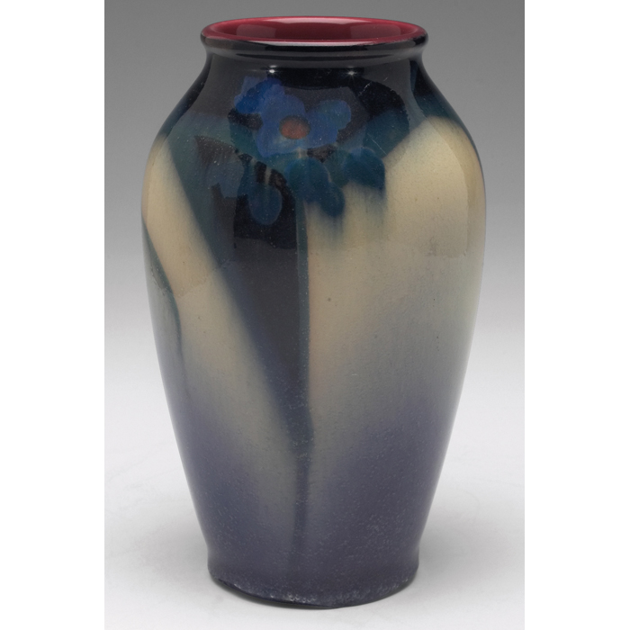 Appraisal: Rookwood vase high glaze spider wort design decorated by Kataro