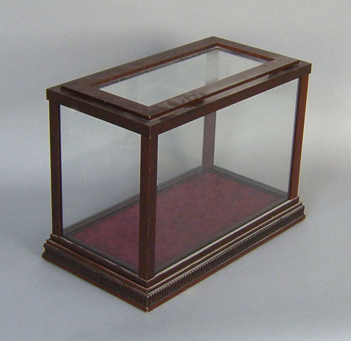 Appraisal: Mahogany display case h x w