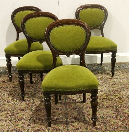 Appraisal: A set of twelve Victorian style mahogany dining chairs