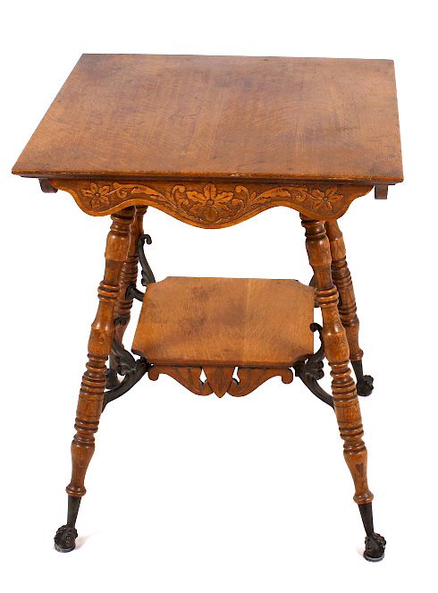 Appraisal: Parlor Table with Ball Claw Feet Offered in this lot