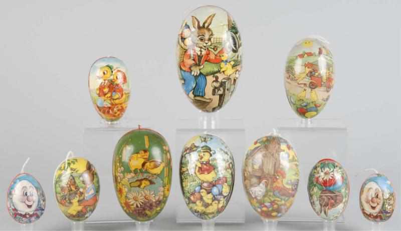 Appraisal: Lot of Paper Mache Easter Eggs Description German All with