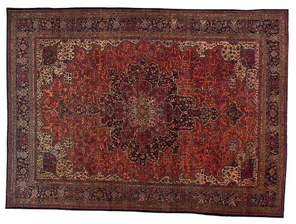 Appraisal: A Fereghan carpet Central Persia late th century size approximately