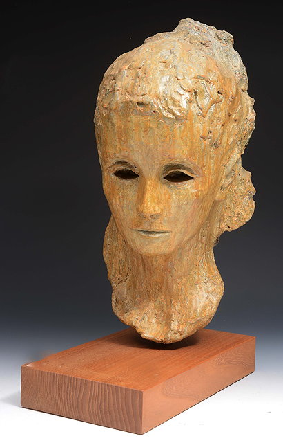 Appraisal: Maurice Juggins - Bronze sculpture of the head of a