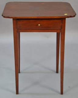 Appraisal: Federal mahogany stand with shaped top and one drawer set