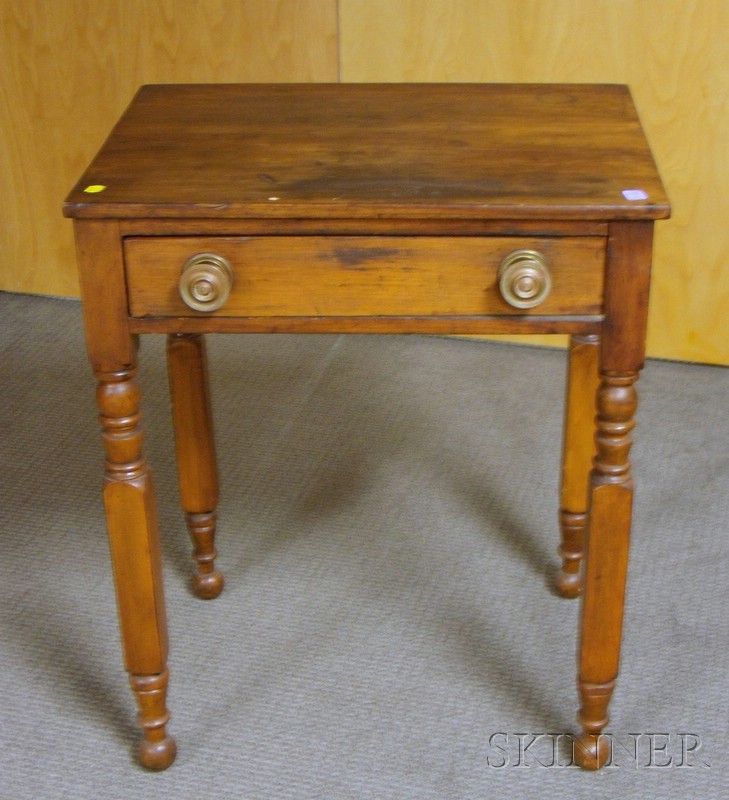 Appraisal: Country Classical Maple One-Drawer Stand