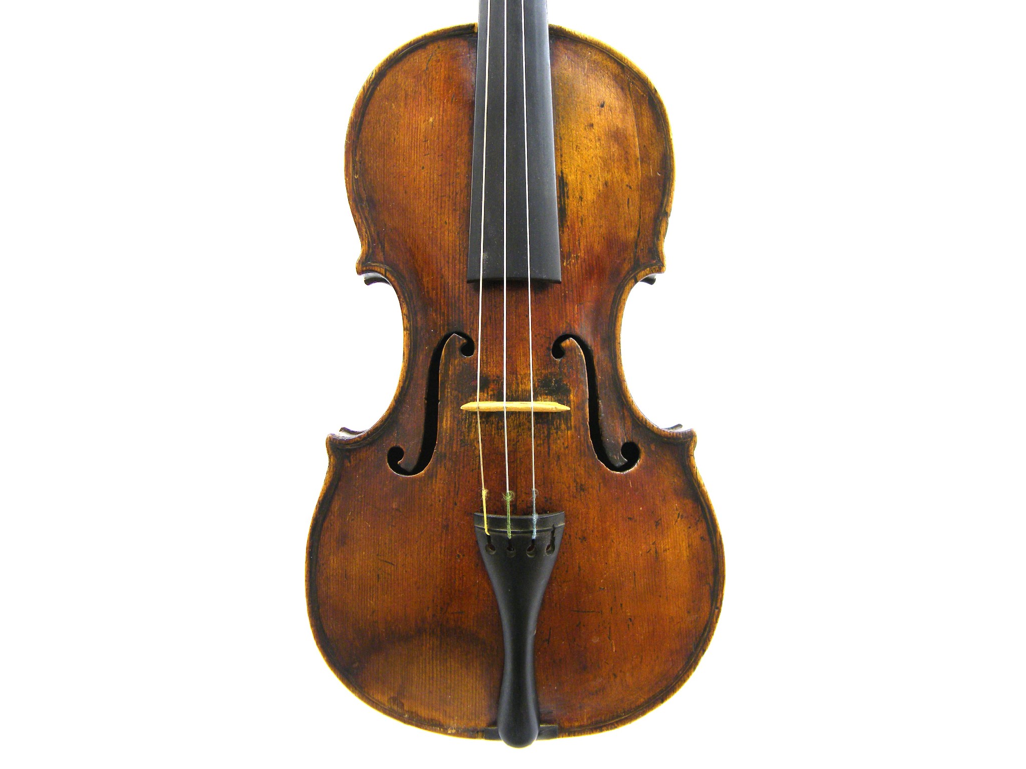 Appraisal: Mid th century violin unlabelled the two piece back of