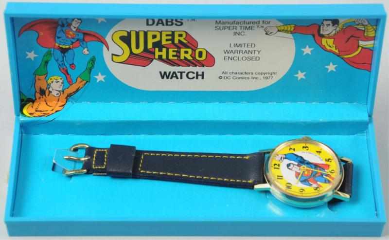 Appraisal: Dabs Superman Superhero Character Wrist Watch Circa Marked DC Comics