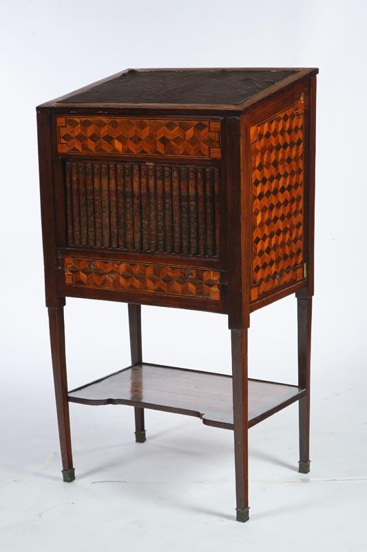 Appraisal: LOUIS XVI-STYLE LADIES' DESK French th century walnut oak veneer