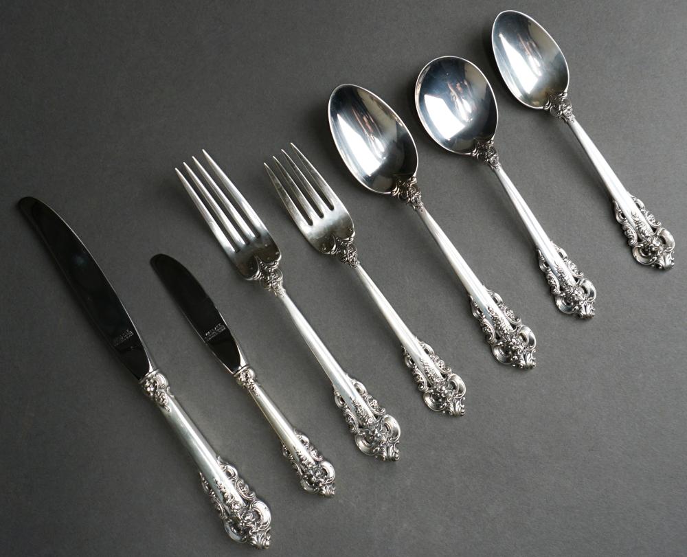 Appraisal: -PIECE WALLACE 'GRANDE BAROQUE' STERLING SILVER FLAT TABLE SERVICE WEIGHABLE