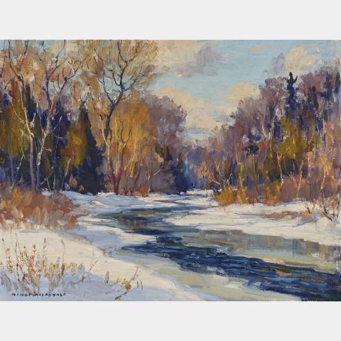 Appraisal: MANLY EDWARD MACDONALD R C A WINTER AFTERNOON oil on