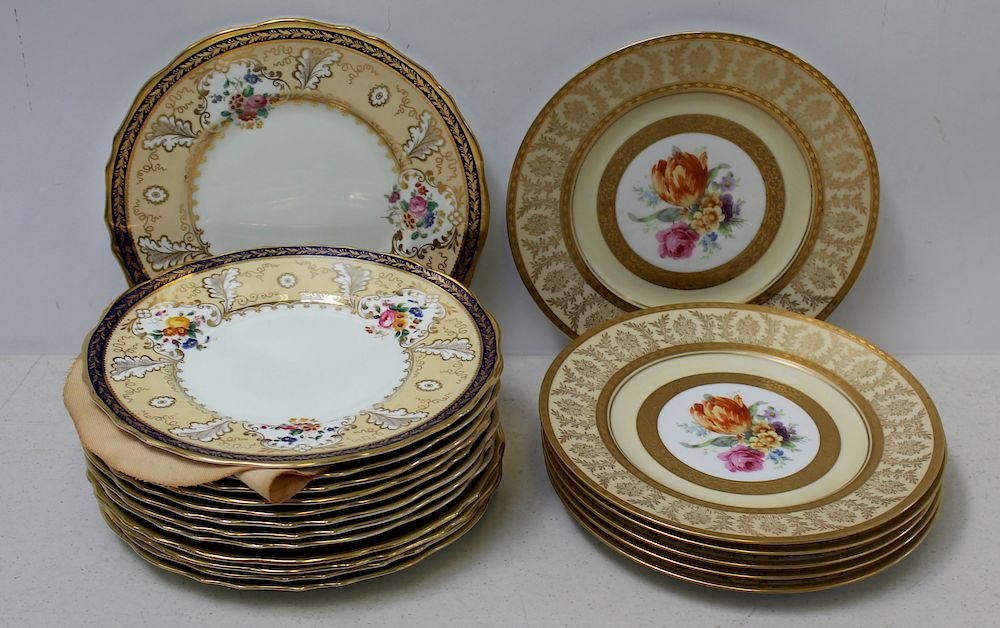 Appraisal: Lot of Porcelain Dinner Plates To include pieces of Cauldon