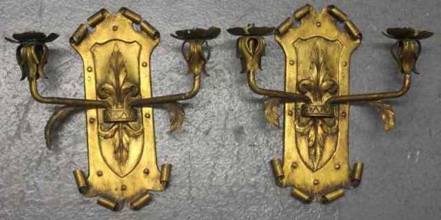 Appraisal: Pair of Caldwell Sconces From a Congers NY location Dimensions