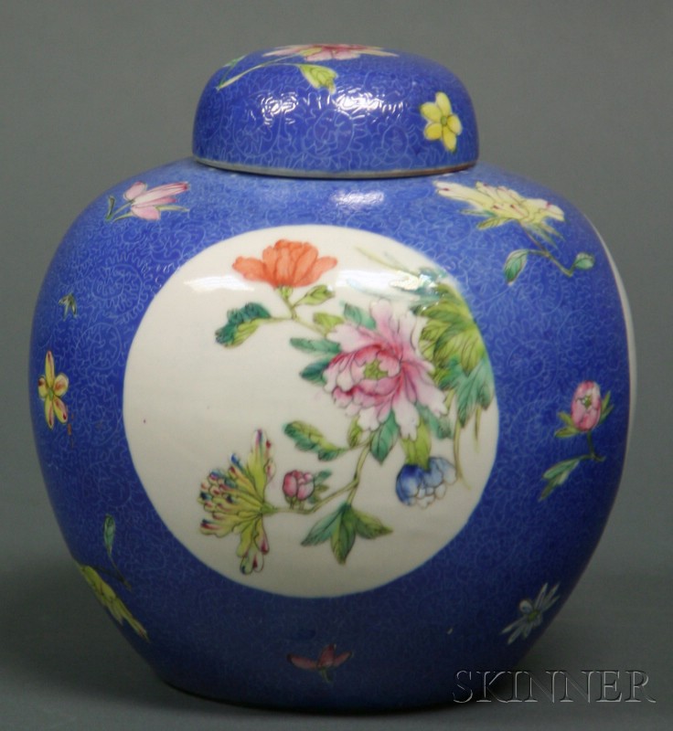 Appraisal: Porcelain Covered Jar China late th early th century globular