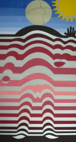 Appraisal: Victor Vasarely French Hungarian - x serigraph signed in pencil