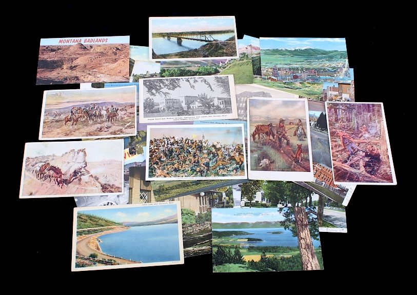 Appraisal: All Different Montana Yellowstone Postcards This lot features a collection