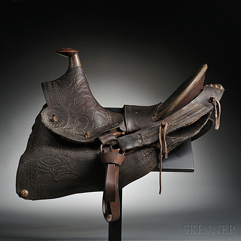 Appraisal: Relic Main and Winchester Saddle c s classic early floral