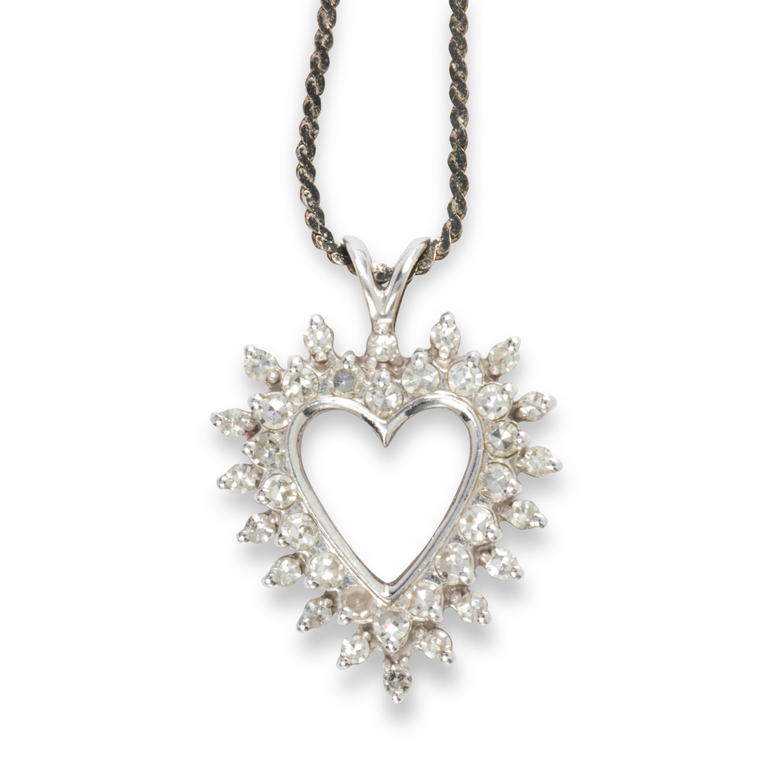 Appraisal: A DIAMOND PENDANT NECKLACE A diamond pendant necklace designed as