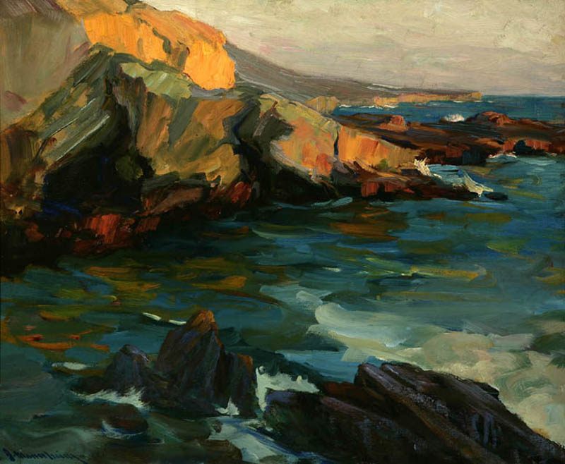 Appraisal: Jean Mannheim - Jean Mannheim - Pasadena CA SunsetLaguna seascape