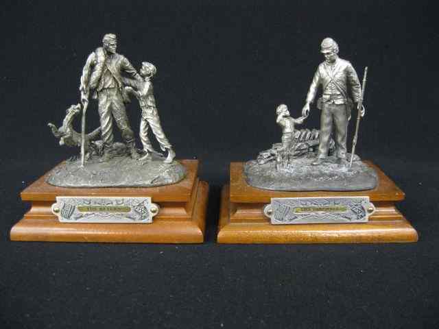 Appraisal: Chilmark Pewter Figurines ''The Farewell'' and ''The Return'' by Francis