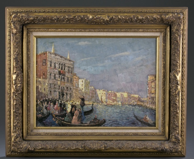 Appraisal: th c Oil on Board of Venice Canal of Venice