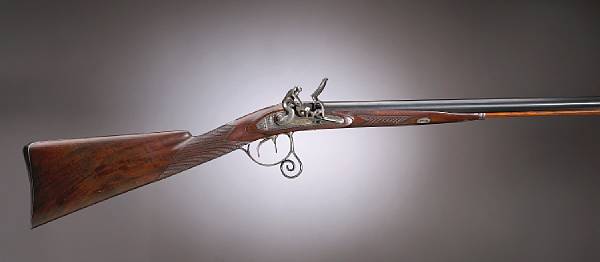 Appraisal: A double barrel flintlock shotgun by LePagecirca - Serial no