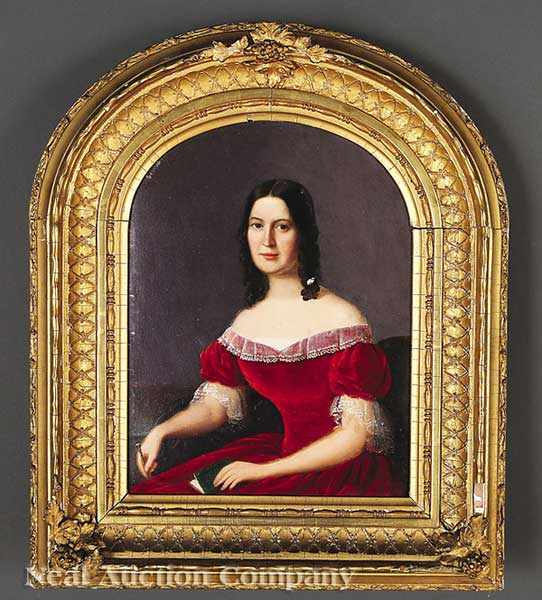 Appraisal: American School th c Portrait of an Elegant Woman in