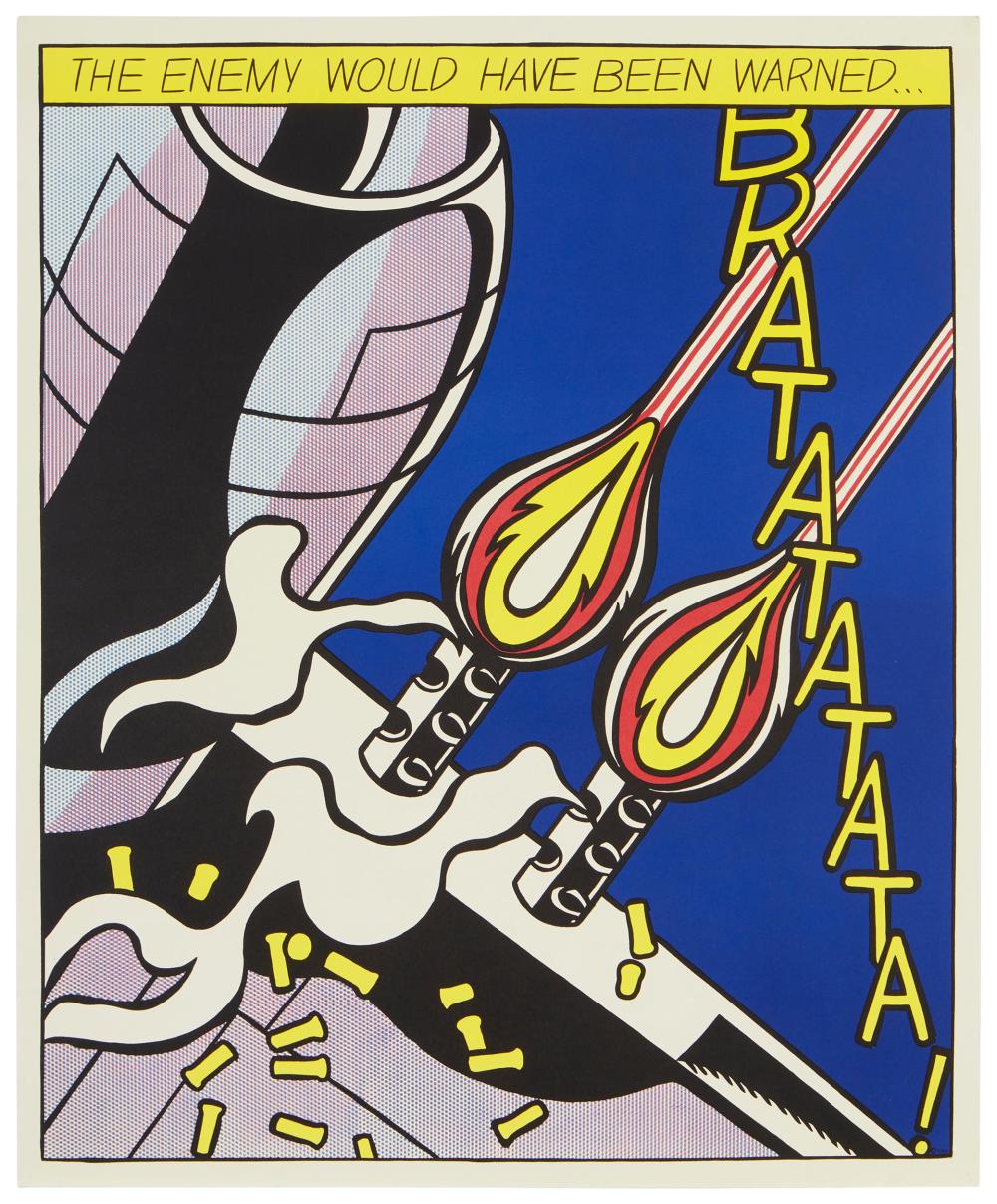 Appraisal: ROY LICHTENSTEIN - PANEL FROM AS I OPENED FIRE TRIPTYCH