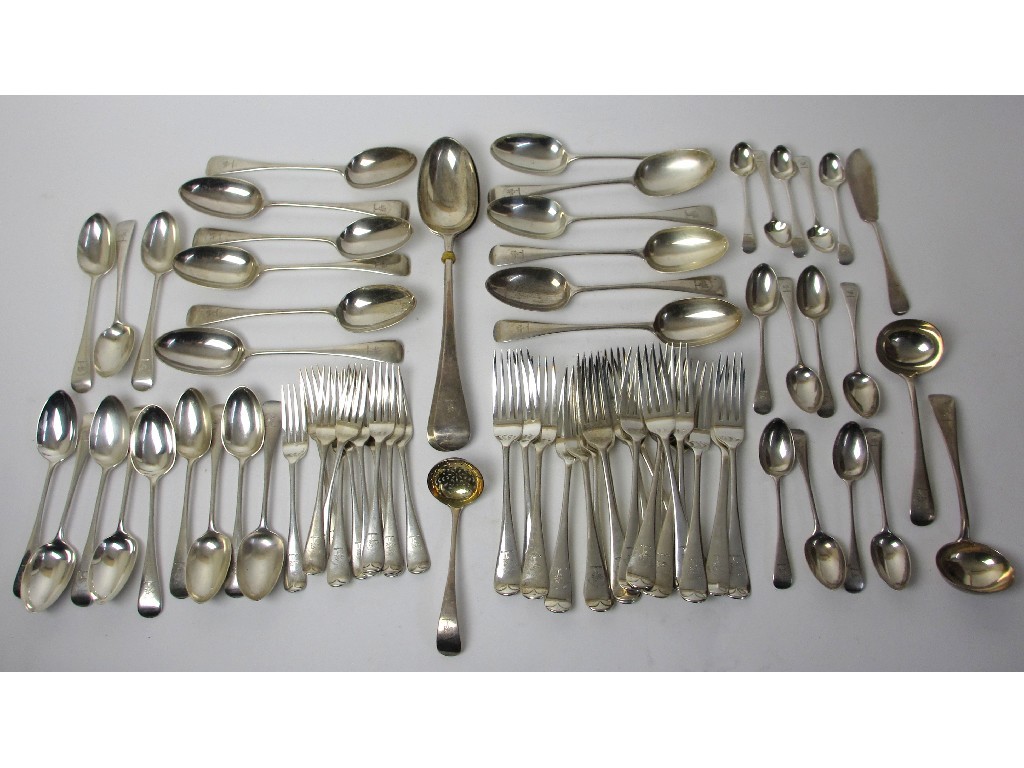 Appraisal: A Victorian part set of silver flatware comprising a pair