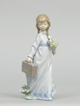 Appraisal: Lladro School Days Sculptor Antonio Ramos Issued Retired Apprx -