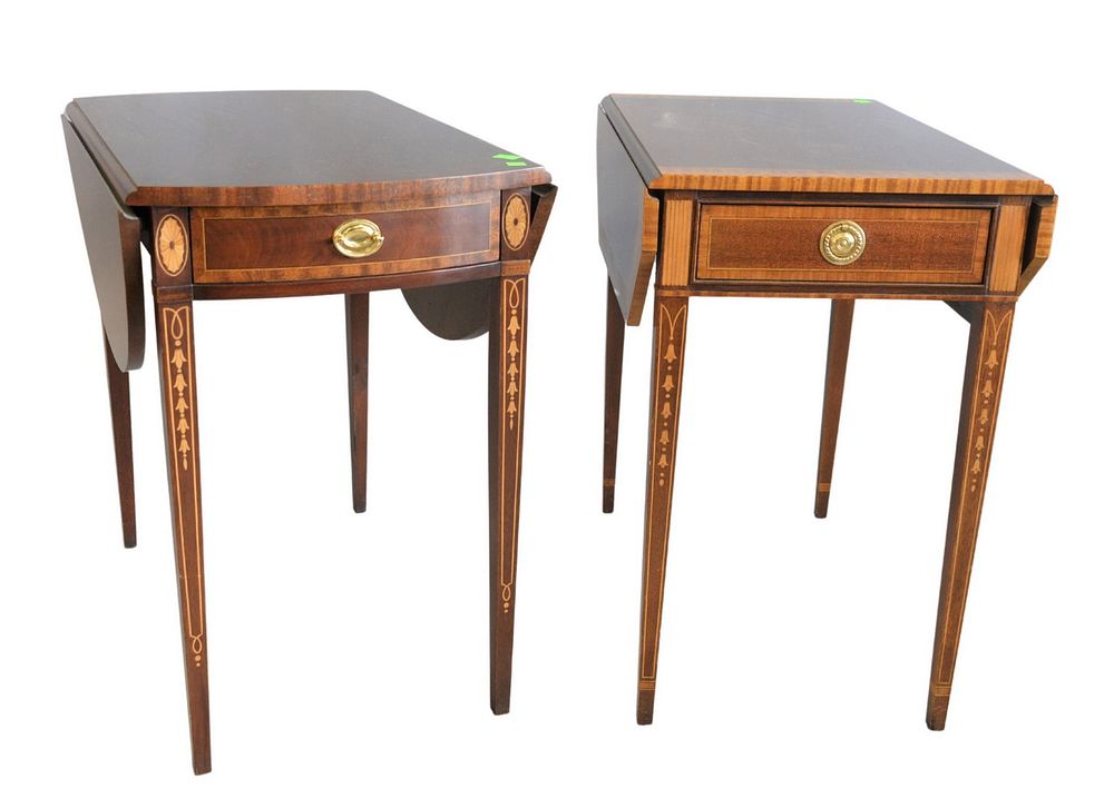 Appraisal: Two Council Furniture Company Pembroke Drop Leaf Tables mahogany inlaid