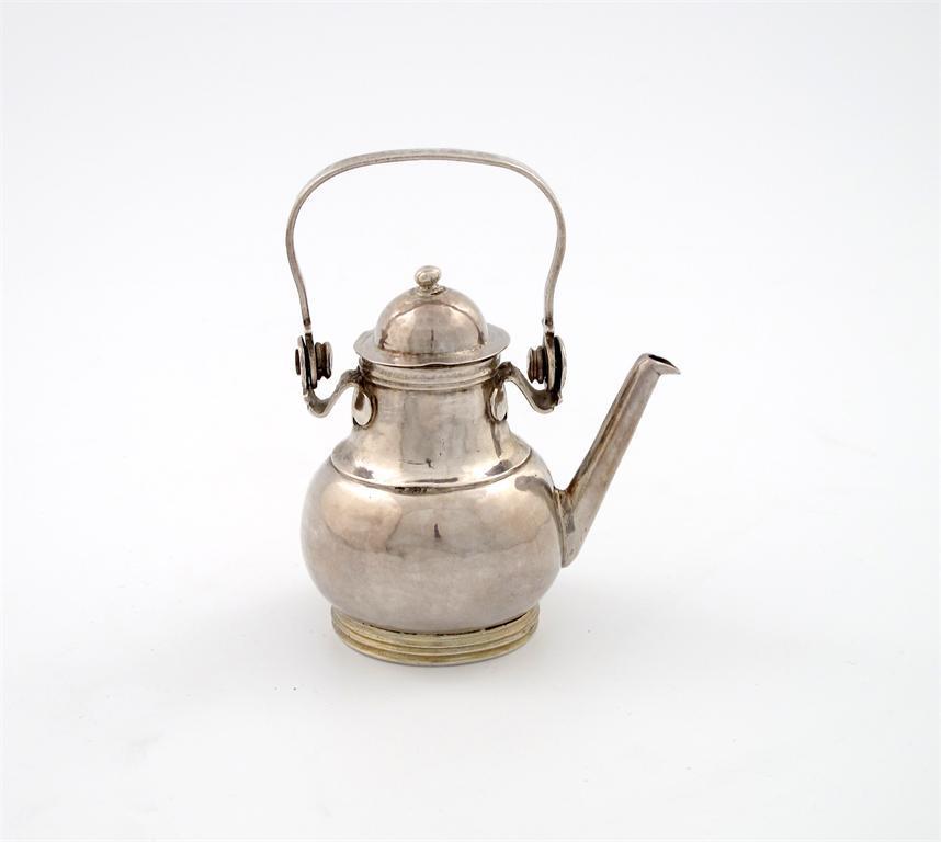 Appraisal: A Queen Anne miniature silver kettle