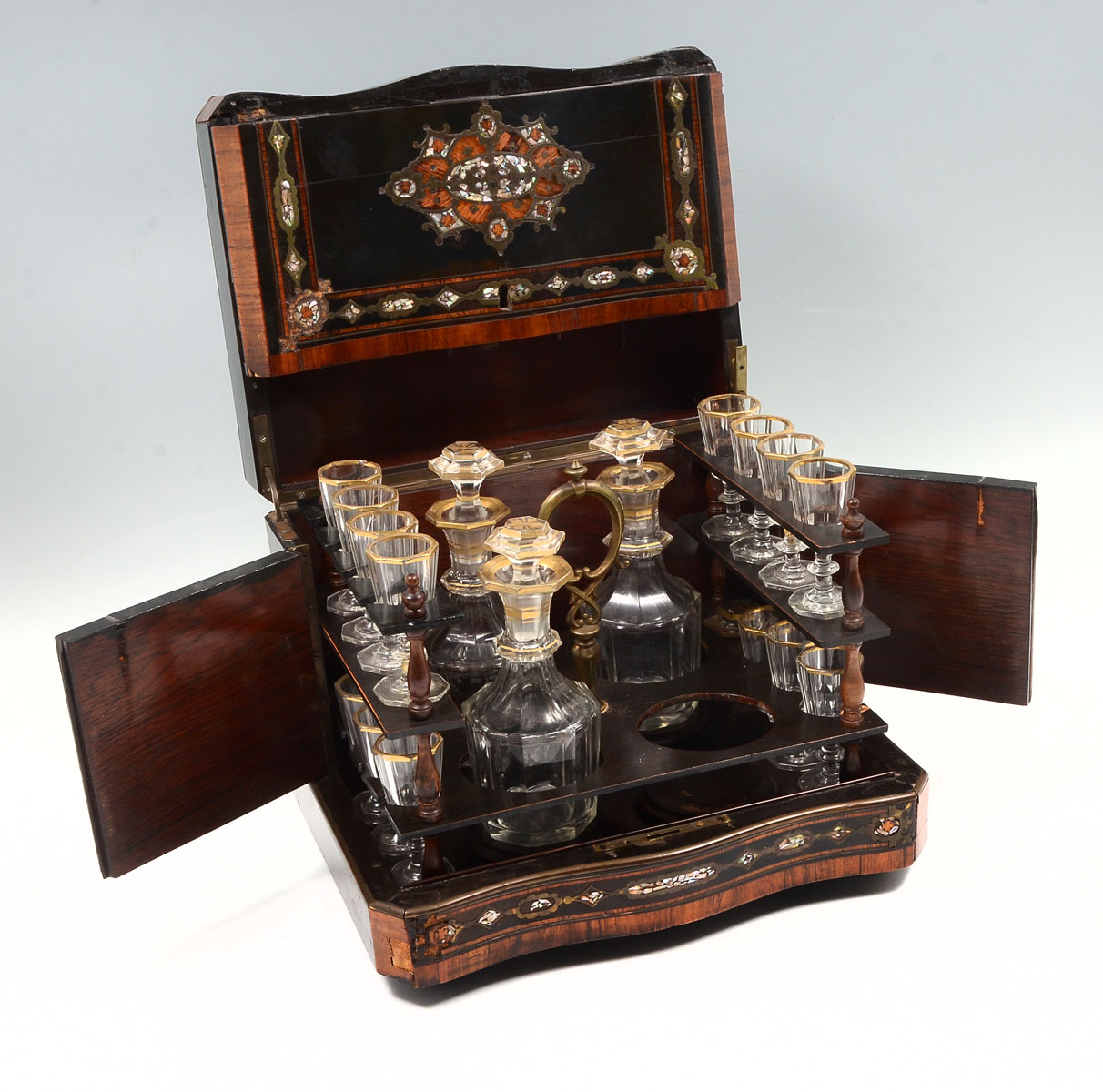 Appraisal: INLAID TANTALUS WITH MOTHER OF PEARL th C Tantalus having