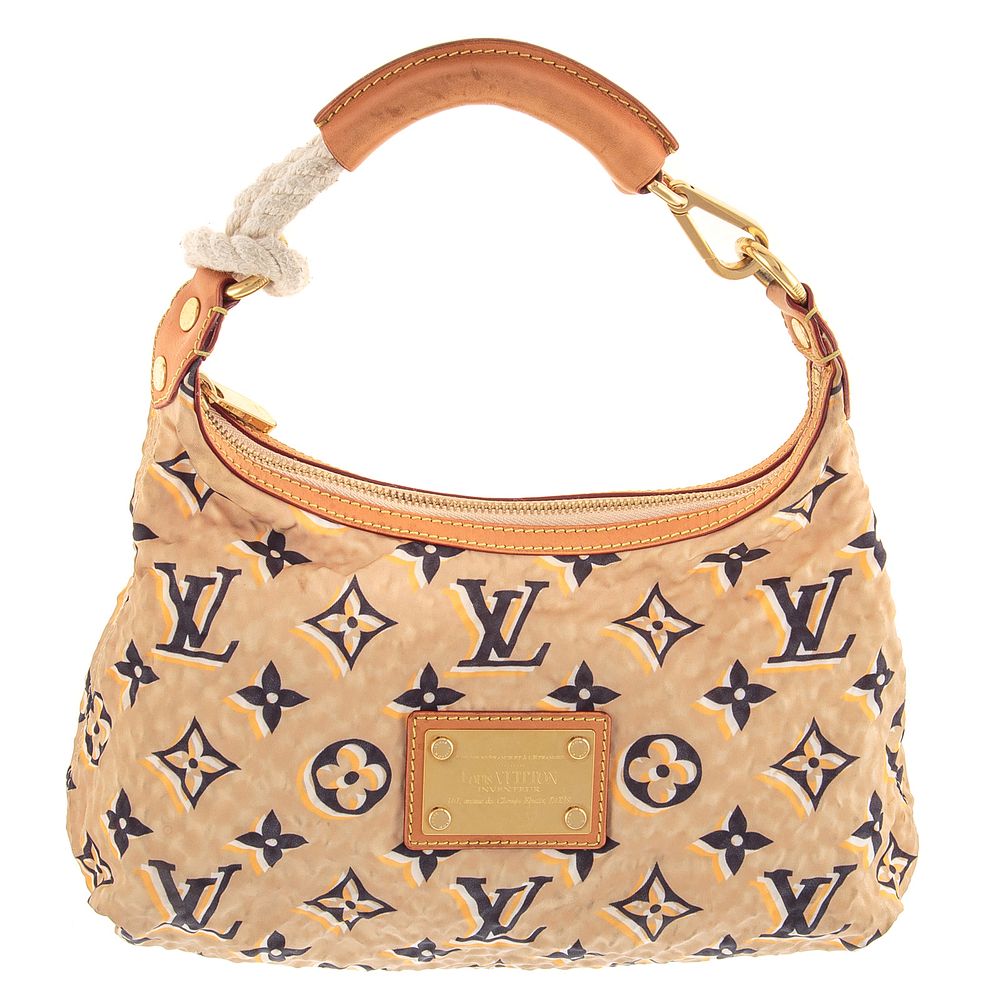 Appraisal: A Louis Vuitton Cruise Bulles Handbag An ivory and blue