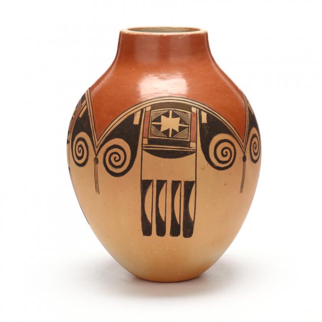 Appraisal: DEXTRA QUOTSKUYVA NAMPEYO HOPI - POLYCHROME JAR s- s tall