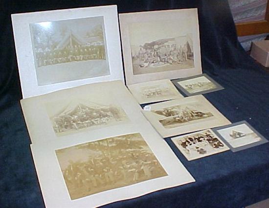 Appraisal: Nine New York State Regiment encampment military photographs five men