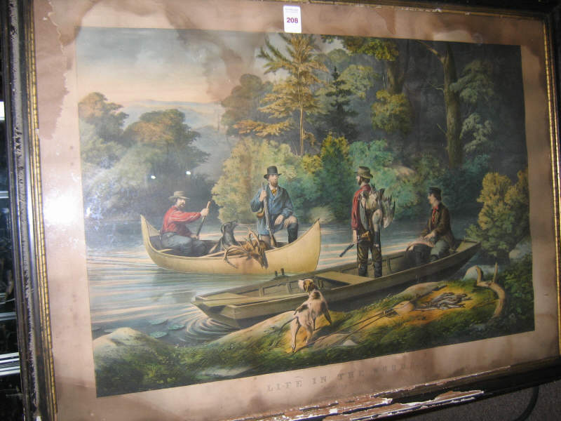 Appraisal: CURRIER IVES PUBLISHER LIFE IN THE WOODS - RETURNING TO