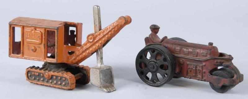 Appraisal: Lot of Cast Iron Hubley Construction Toys Description American Includes