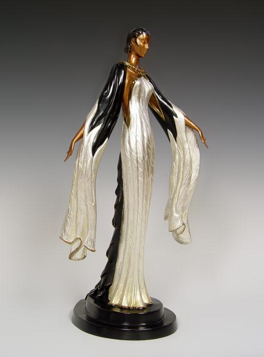 Appraisal: ERTE Russian - ''Fire Leaves'' Bronze stamped Sevenarts Ltd London