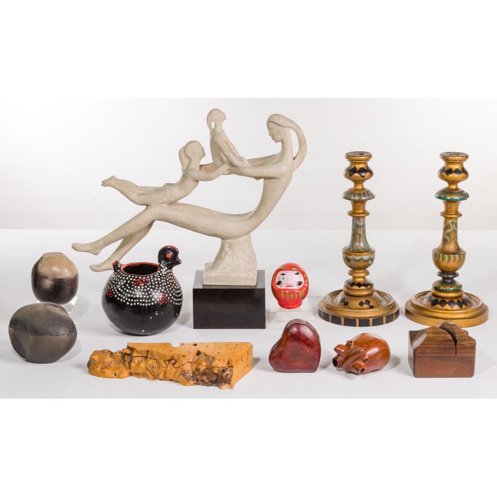 Appraisal: COMPOSITE SCULPTURE AND DECORATIVE ASSORTMENT items including Austin Productions Inc