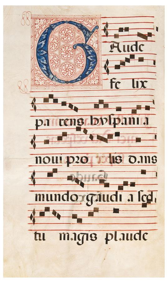 Appraisal: ANTIPHONAL in Latin Spain early th Century decorated manuscript on