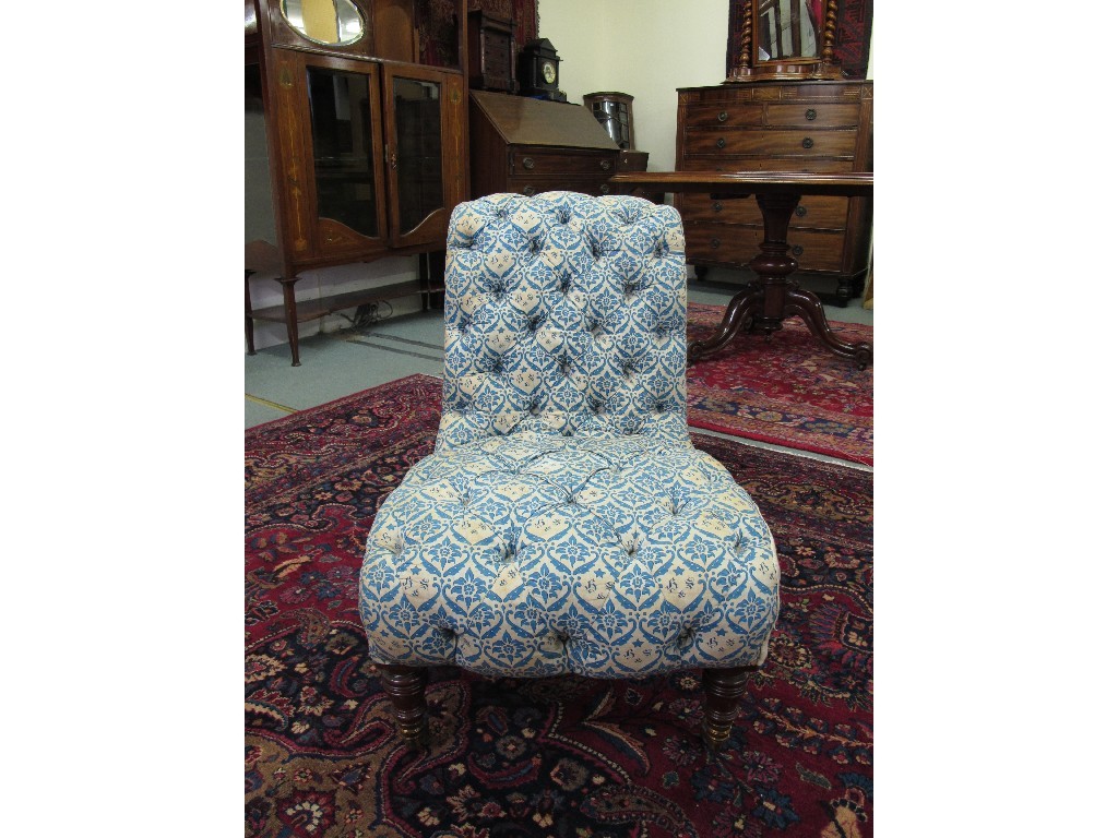 Appraisal: Victorian upholstered nursing chair