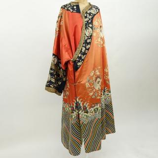 Appraisal: Fourth Quarter th Century Chinese Silk Embroidered Formal Court Robe